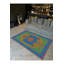 Tapis jaune tissé à envers lavable traditionnel Mosso-33766021