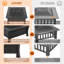 Hunterstown Square Iron Smokeless Fire Pit Table
