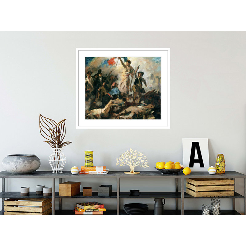 Étude pour la liberté guidant les gens par Eugène Delacroix, impression giclée encadrée, H 33,5 po x l 38,93 po