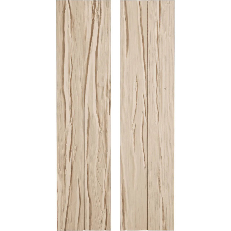Volets rustiques en bois à deux planches jointes avec lattes et sans lattes (par paire), 11", H 40 po x l 11 po x P 1 po