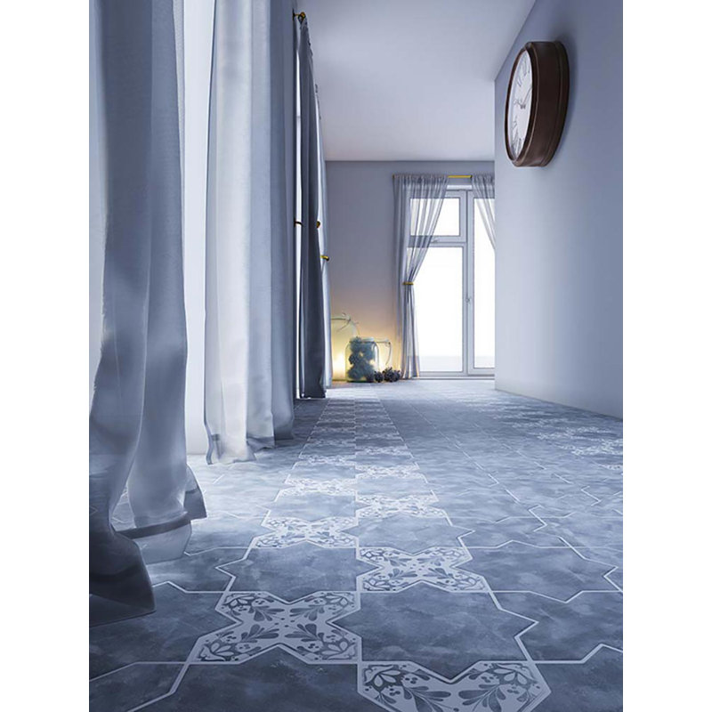 Siena 5.35'' W x 5.35'' L Ceramic Singular Tile, Light Gray
