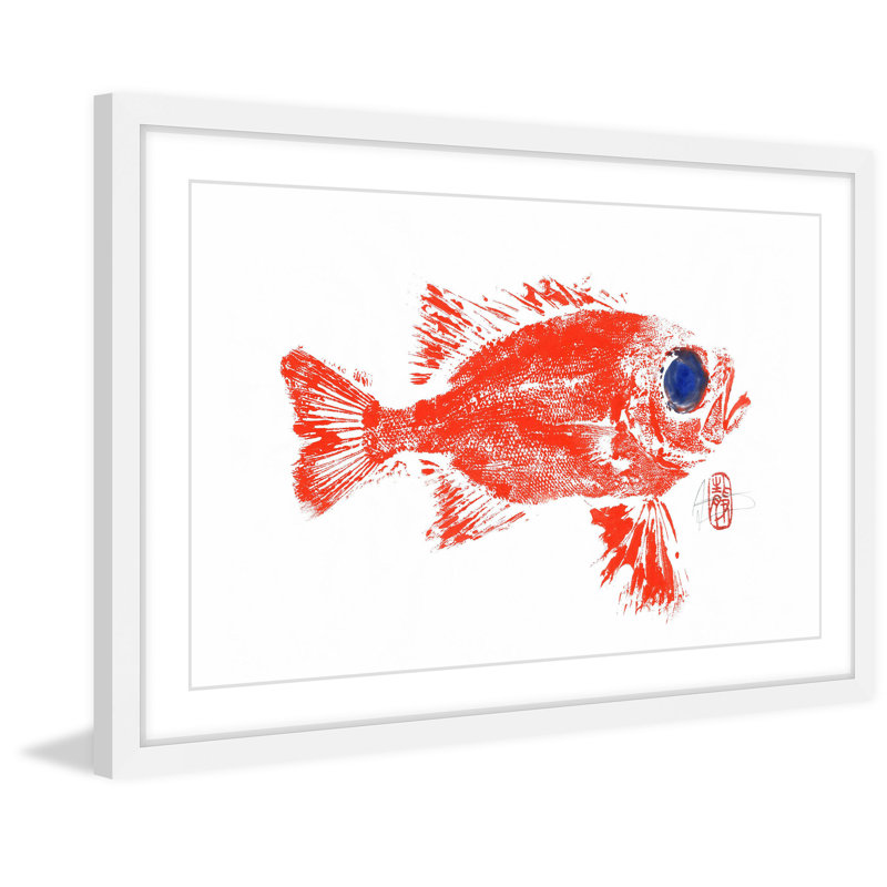 « écureuil fish », reproduction d’art encadrée, H 30 po x l 45 po x P 1,5 po