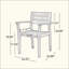 Ensemble de 2 chaises de salle à manger, fauteuil de patio en bois d'acacia, pour cour, bord de piscine, jardin-453396195