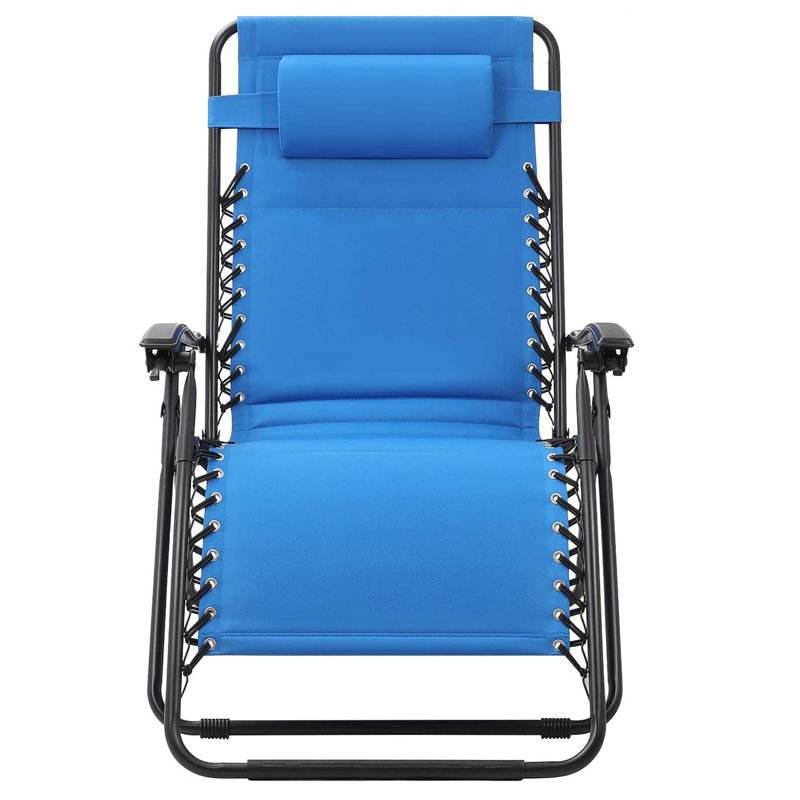 Fauteuil inclinable zéro gravité avec coussin Aava, Bleu