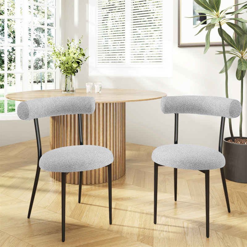 Reece Reece Fabric Upholstered Dining Chair, Gray