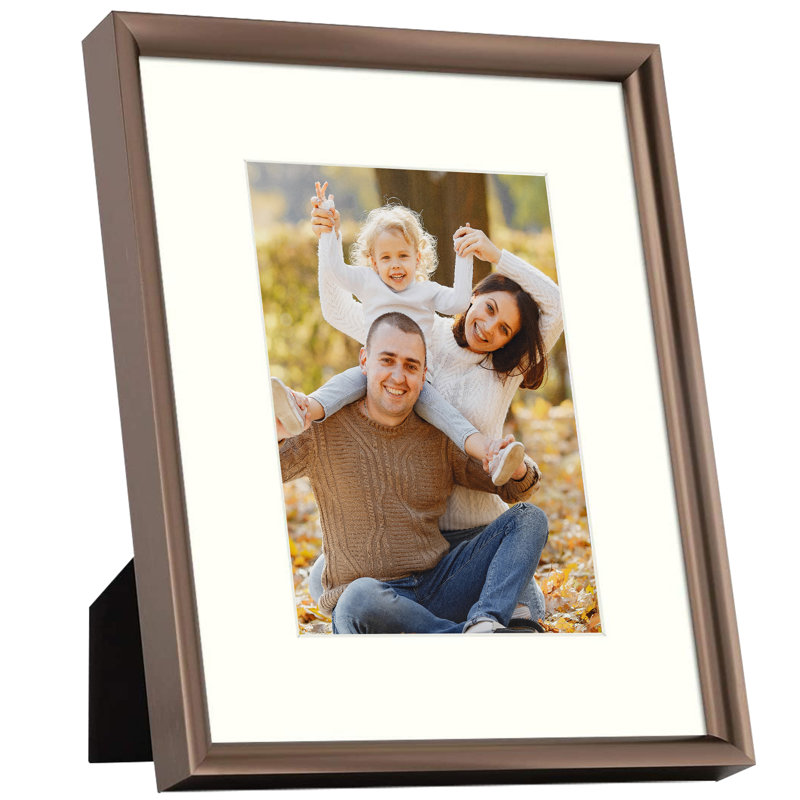 Cadre photo aluminium Arhiana, 8" x 10", Brun