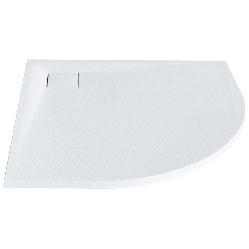 PARON Shower Tray Grey 90 x 90 x 3 cm, 3cm H x 80cm W x 80cm D, White