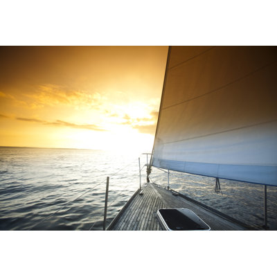 Sailing in the Sea 1 Piece Wrapped Canvas Wall Art