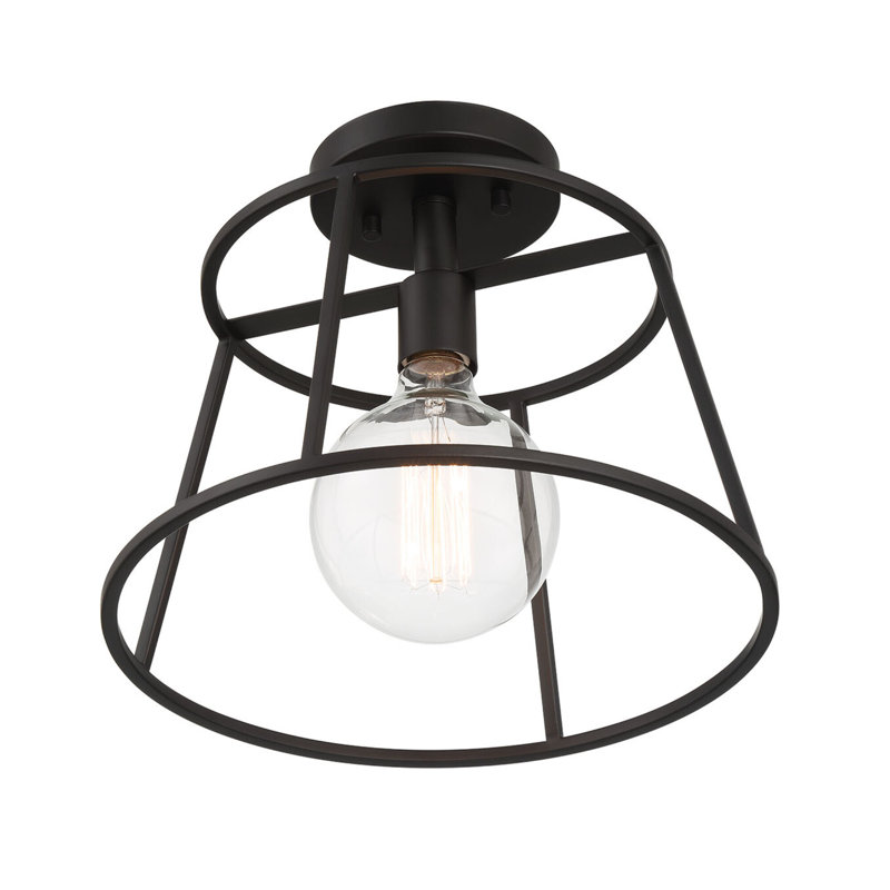 1 LT Ceiling Light in Matte Black, Matte Black
