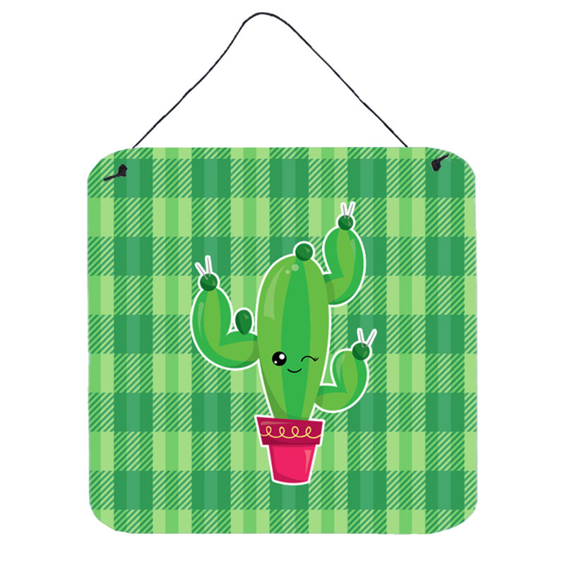 Décoration murale cactus vert écossais