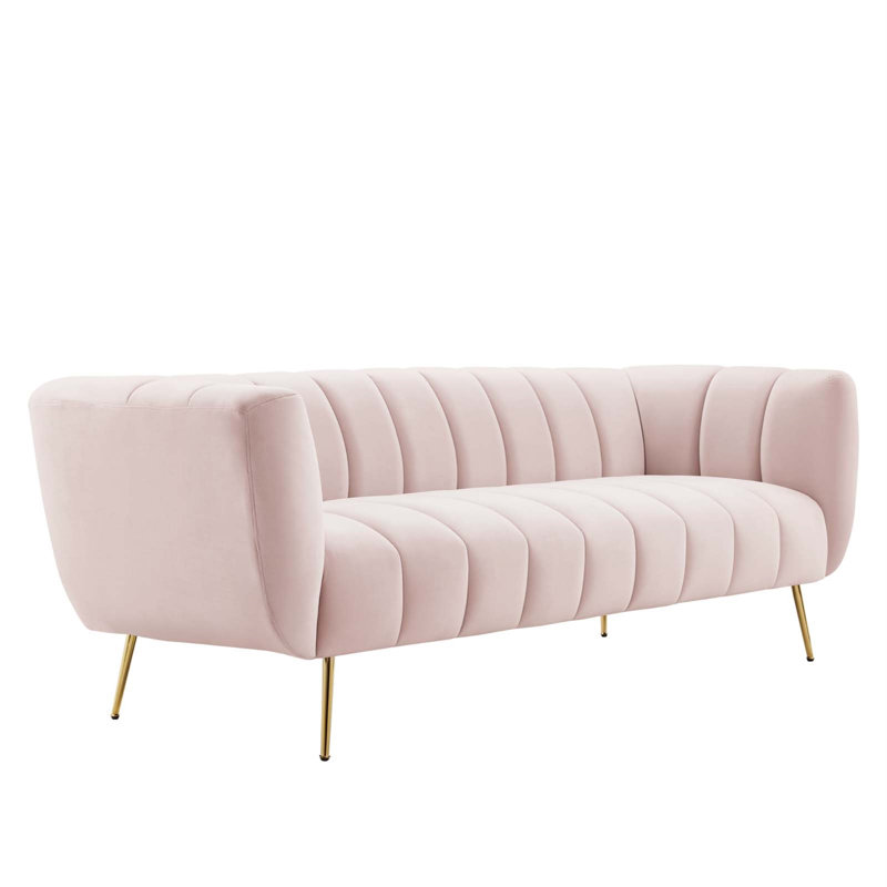 Canapé Modway, Velours rose