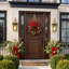 32" Holiday Wreath With Pinecones, Berries, Ornaments And A Velvet Bow
