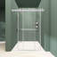 Portes de douche et de baignoire l 68 po x l 72 po x H 76 po Porte de douche coulissante double sans cadre avec verre trempé transparent-93835018