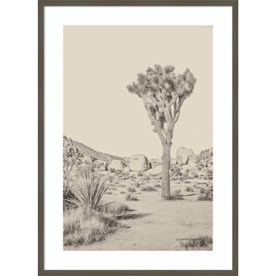 Villere "Joshua Tree III Neutral" Print on Wood