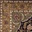Tapis médaillon floral beige et noir Jorgen-275582033