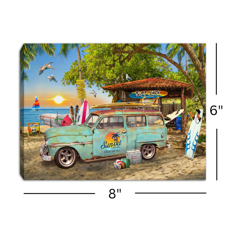 Farallon - Surf Satushack 8x6 Mini Lighted Easel Back Canvas