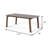 71.4" W Mid-Century Modern Dining Table, Walnut