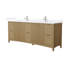 Palmilla 84" Freestanding Double Bathroom Vanity with Quartz Top-444621352-444621358