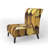 Golden Honeycomb - Mid-Century Upholstered Slipper Chair