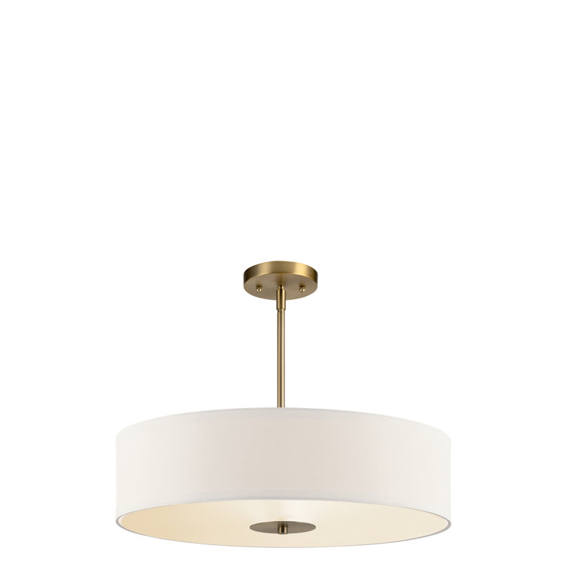 Broden 3 - Light Satin Black Drum Pendant, Classic Bronze, 41.5" H x 20" W x 20" D