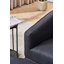 Fauteuil demi-tonneau pivotant en lin avec repose-pieds-733757791