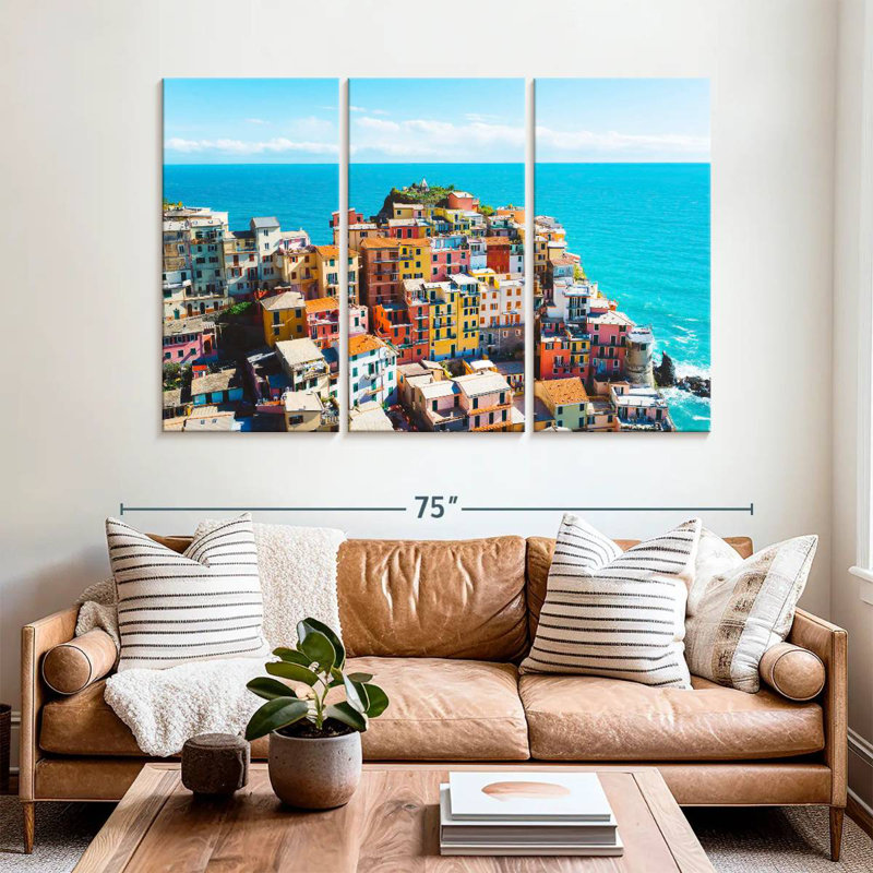 Gillard Cinque Terre Village, H 42 po x l 65 po