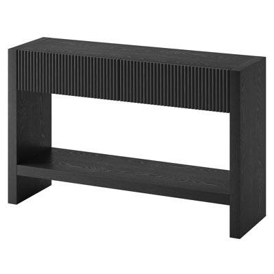 Manzanita 48" Wide Rectangular Console Table in Brown Oak Veneer by Latitude Run