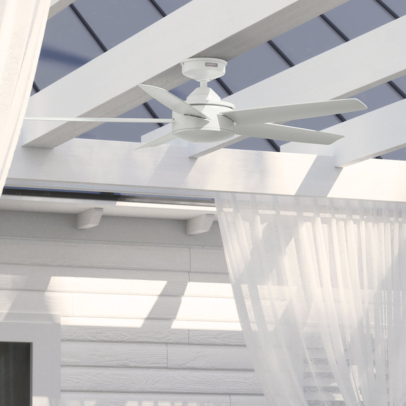 52" Shorebreak 5 - Blade Indoor Outdoor WeatherMax Standard Ceiling Fan With Wall Control Included