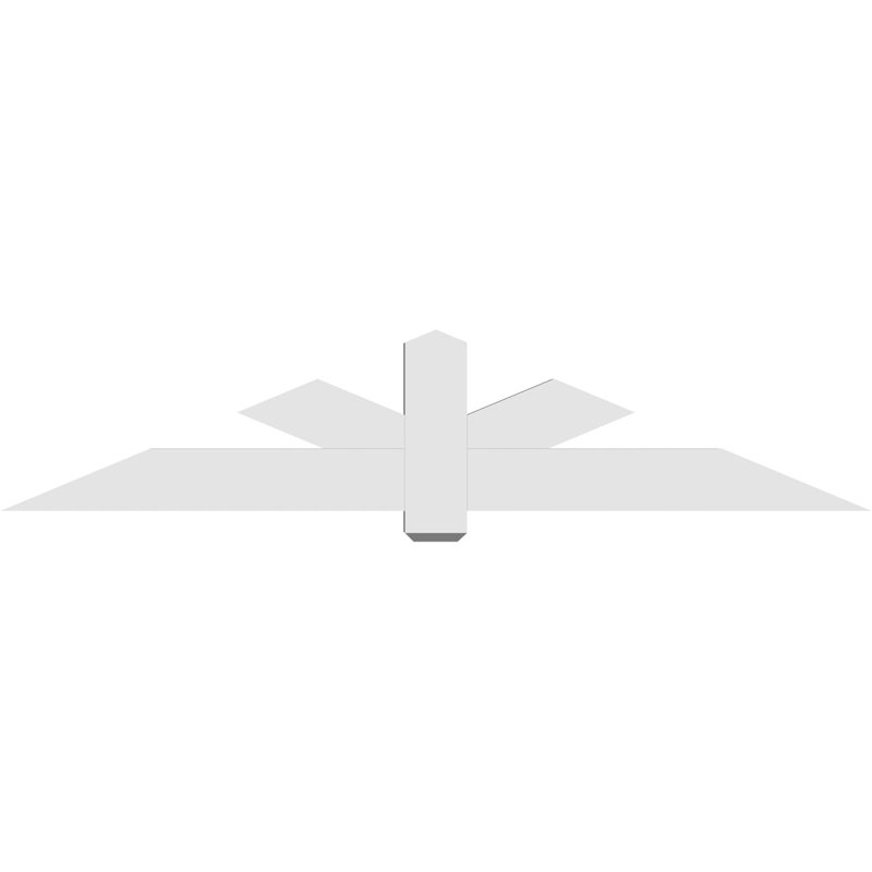 Support de pignon en PVC de qualité architecturale Kennewick, H 17,5 po x l 84 po (pas: 5/12), P 4 po x F 6 po