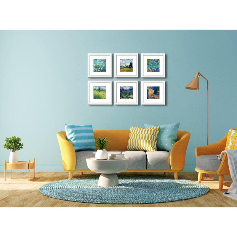 Set Of 6 White 8x8 Frames