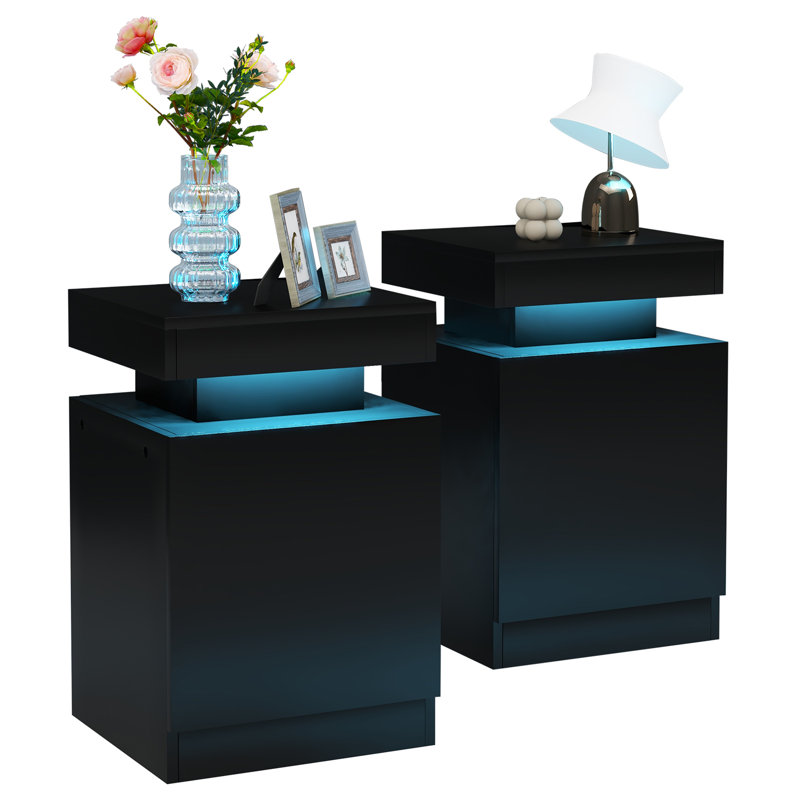 Table de chevet Evalou, Noir