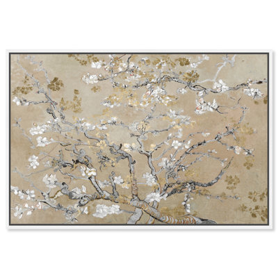 Van Gogh in Gold Blossoms Inspiration - Art encadré sur toile pour salon