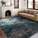 Modern Abstract Machine Washable Non-Slip Rug, Non-Shedding Contemporary Accent Rugs, Low Pile Indoor Carpet for Living Room, Bedroom