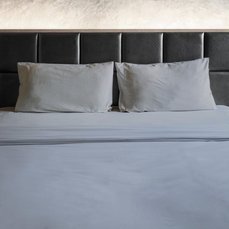 Ensemble de draps en micro-fibre, Ensemble de draps pour grand lit + un drap-housse , Argent
