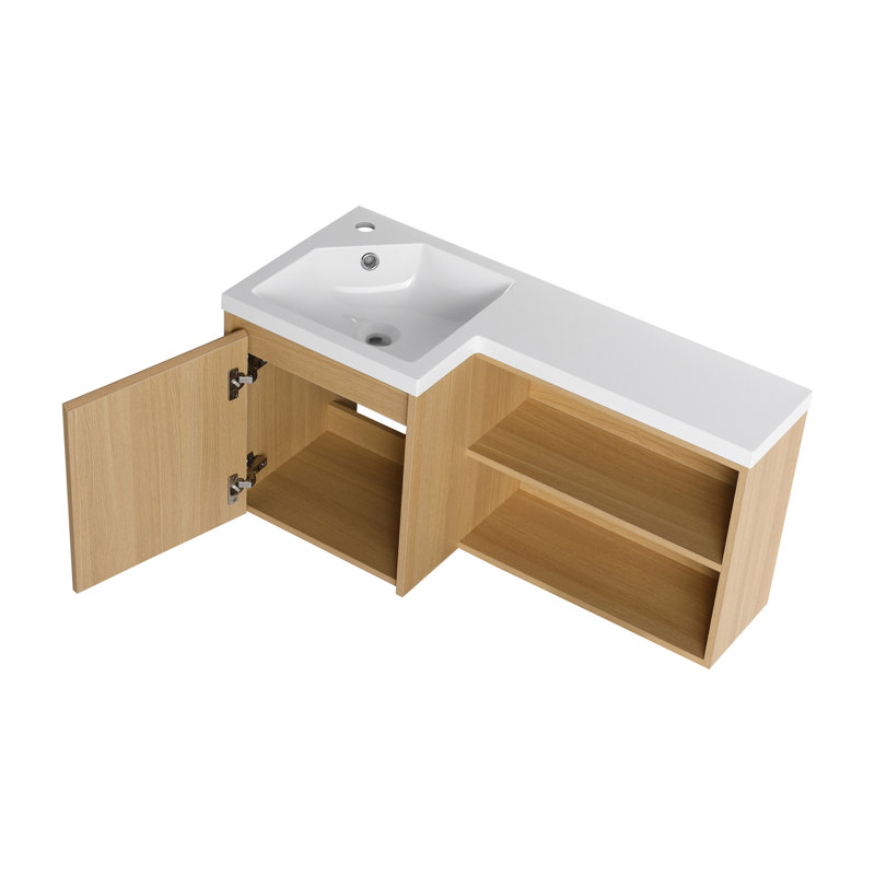 Meuble-lavabo de coin 36 po avec lavabo en gel intégré