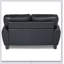 Causeuse de salon moderne avec similicuir noir, style rétro et design confortable et durable