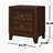 Walnut Finish Nightstand With 2 Ample Drawers