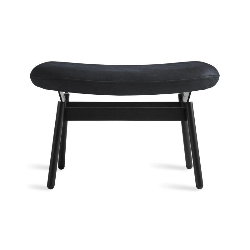 Field Ottoman, Ink Genuine Leather