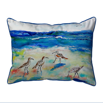 Sandpipers Reversible Throw Pillow