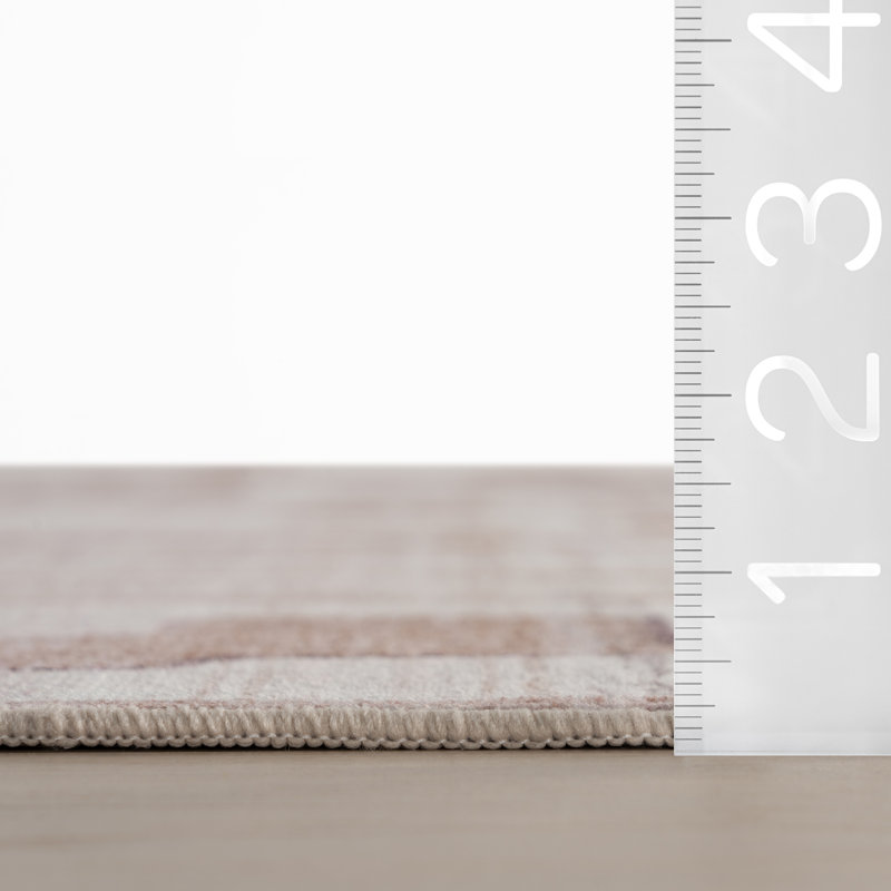  Sylara Abstract Washable Rug, Rectangle 5'6" x 9'6"