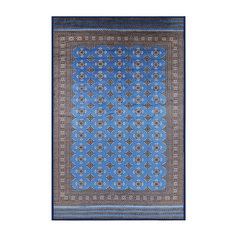 Tapis oriental bleu / gris Melinda, Rectangle 5 pi x 7 pi