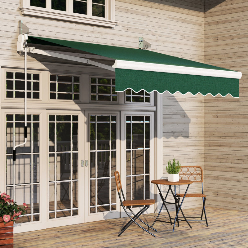 Patio Retractable Awning - Manual Sun Shade For Window. Heat Reduction. Aluminum & Steel. Versatile Installation Exterior Deck Window Screen. Cuts Influx. Steel, . Works On Various Surface