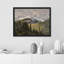 Montagnes enneigées et pin, forêt, campagne, art mural, paysage naturel, reproduction d'art encadrée sur papier-93487617-93487619