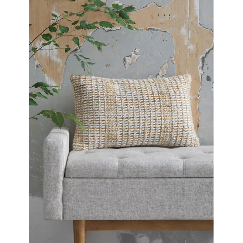 Hathby Polyester Lumbar Rectangular Pillow Cover & Insert