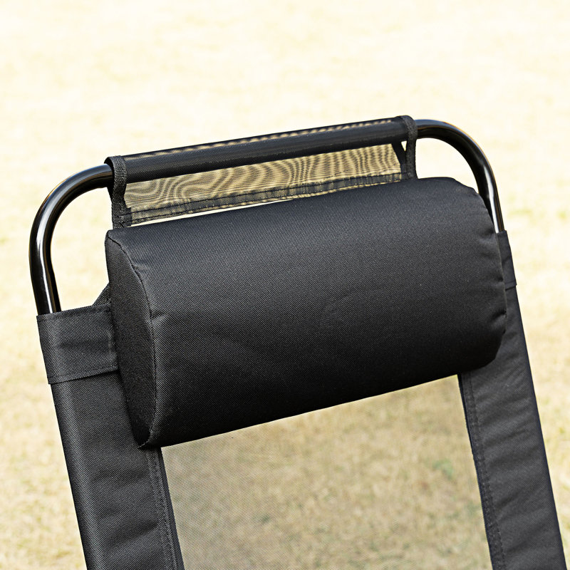 Outdoor Folding Patio Chair Deck Chair Set Of 2, Black