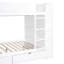 Lit superposé double au-dessus de double avec 2 tiroirs et armoire à couches multiples-1600973131