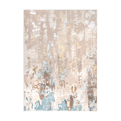 Tapis abstrait crème