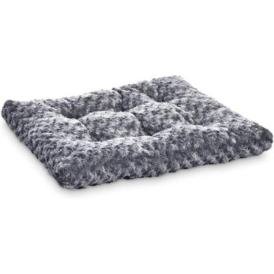 Coussin en peluche lavable à la machine pour animal de compagnie et coussin pour chien, petit, gris