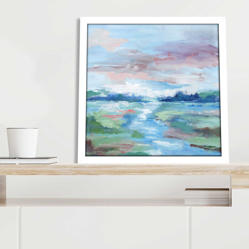«Field of Dreams» par Nan - reproduction d'art sur toile tendue, L 25,5 po x H 25,5 po, Cadre blanc
