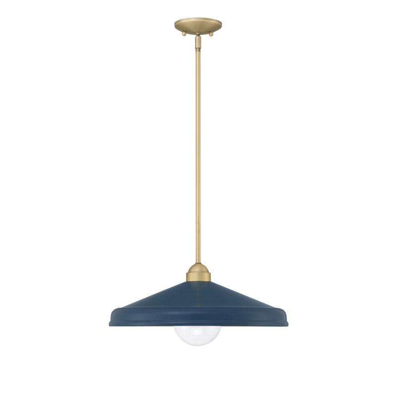 Luminaire suspendu dôme l 18 po Delilah, Bleu marine